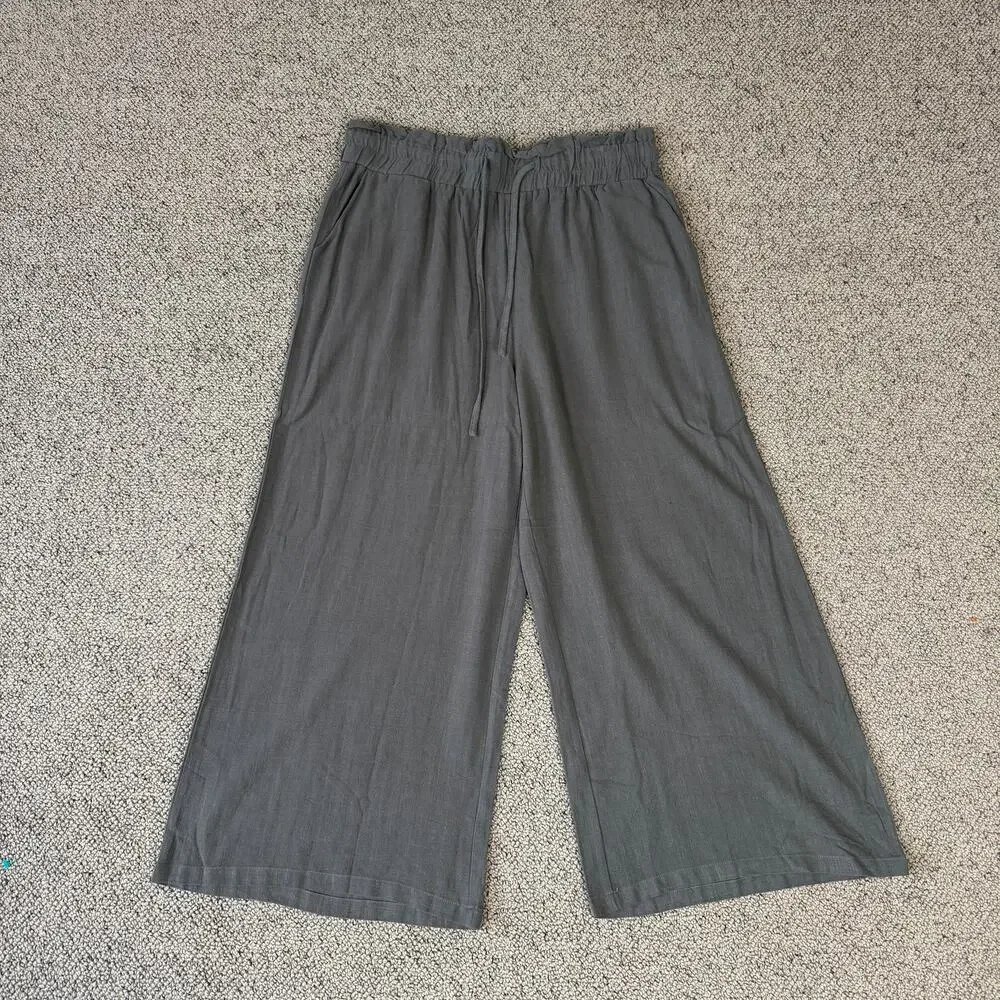 Anrabess Elastic Waist Wide Leg Pull On Pants US Womens XL New - Picture 2 of 7
